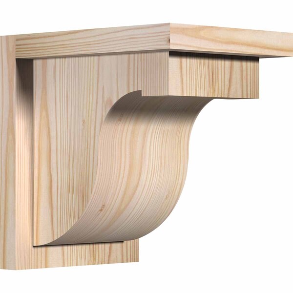 Ekena Millwork Del Monte Smooth Corbel w/Backplate, Douglas Fir, 7 1/2"W x 10"D x 10"H COR08X10X10DEL01SDF - main